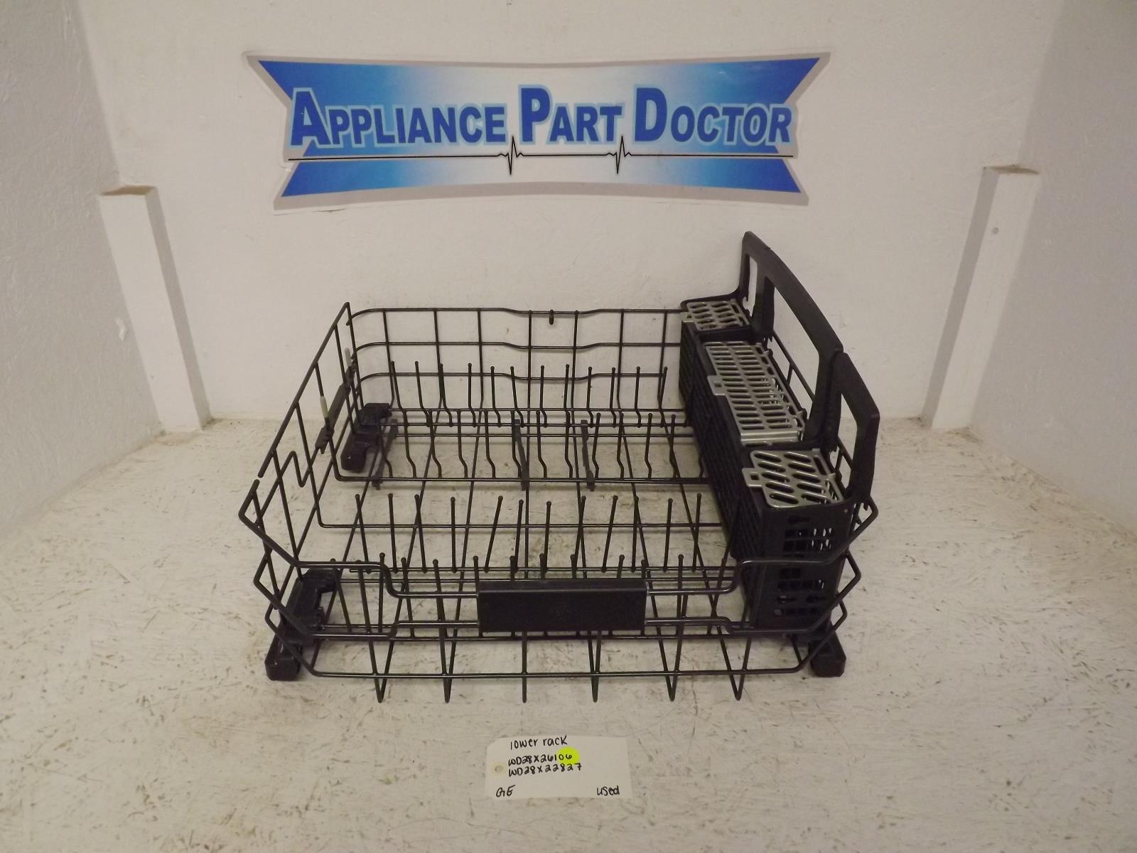GE Dishwasher WD28X26106 WD28X22827 Lower Rack Used GE Dishwasher WD28X26106 WD28X22827 Lower Rack Used